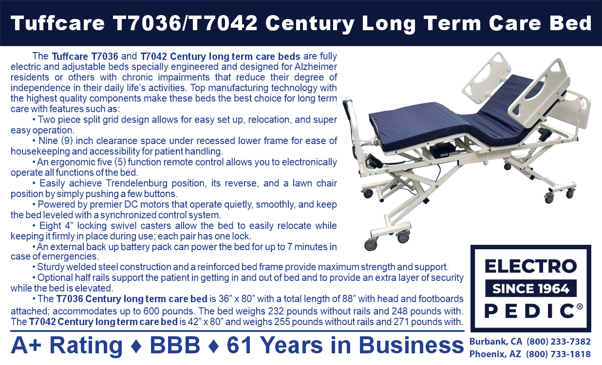 Tuffcare Century electric hi lo hospital bed with Trendellenburg